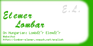 elemer lombar business card